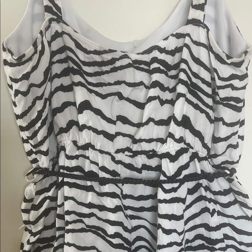 Full Tilt Black and White Patterned Mini Dress - Picture 10 of 11